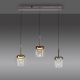 Pendule, Lustre suspendate - Lustra LED Smart cu telecomanda, CCT, 3 pendule, sticla, multicolor, Q-KON