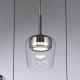 Pendule, Lustre suspendate - Pendul LED Smart cu Telecomanda, CCT, Sticla, Argintiu, Q-KON