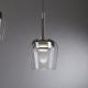 Pendule, Lustre suspendate - Pendul LED Smart cu Telecomanda, CCT, Sticla, Argintiu, Q-KON