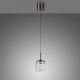 Pendule, Lustre suspendate - Pendul LED Smart cu Telecomanda, CCT, Sticla, Argintiu, Q-KON