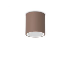 Plafoniere - Mini Plafoniera Exterior Techo pl1 round d09, Protectie IP54, Cafeniu