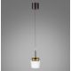 Pendule, Lustre suspendate - Pendul LED Smart cu Telecomanda, CCT, Sticla, Auriu, Q-KON