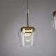 Pendule, Lustre suspendate - Pendul LED Smart cu Telecomanda, CCT, Sticla, Auriu, Q-KON