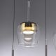 Pendule, Lustre suspendate - Pendul LED Smart cu Telecomanda, CCT, Sticla, Auriu, Q-KON