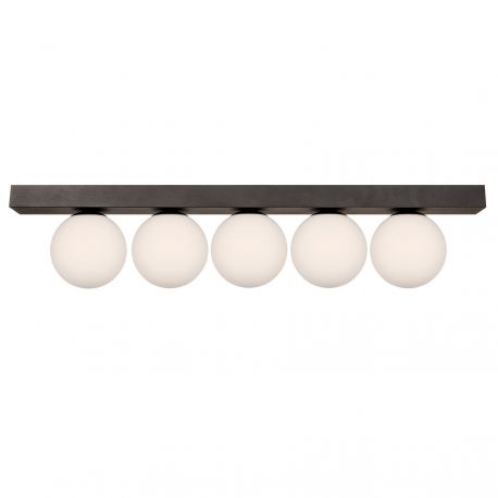 Plafoniere cu spoturi, Spoturi aplicate - Plafoniera Moderna, 5xG9, Negru, SPHERE