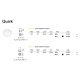 Spoturi tavan fals - Mini Spot LED incastrabil Quark fi 9.0w 3000k, Alb