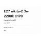 Becuri E27 - Bec LED Decorativ, E27 Nikita-2 3w 2200K cri90, Fumuriu