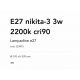 Becuri E27 - Bec LED Decorativ, E27 Nikita-3 3w 2200K cri90, Fumuriu