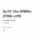 Becuri GU10 - Bec LED ,GU10 12W 0980lm 2700k cri90
