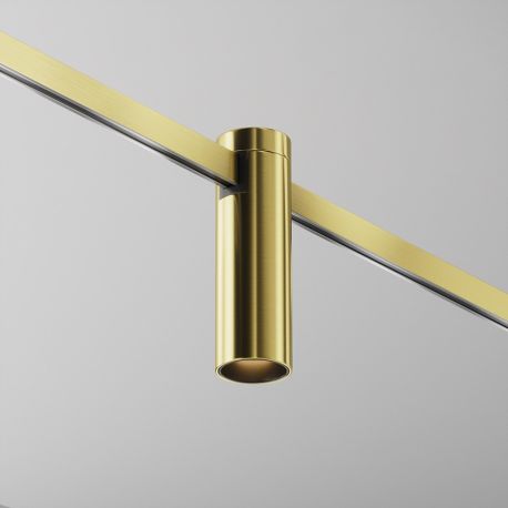 Spoturi, Proiectoare pe sina - Accesoriu, Spot pentru Sistem Modular Magnetic Flarity, Focus Led alama