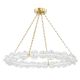Lustra Circulara, Sticla Texturata, Design Lux, Auriu, Lindley