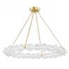 Lustra Circulara, Sticla Texturata, Design Lux, Auriu, Lindley
