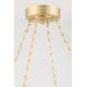 Candelabre, Lustre - Lustra Circulara, Sticla Texturata, Design Lux, Auriu, Lindley