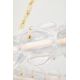 Candelabre, Lustre - Lustra Circulara, Sticla Texturata, Design Lux, Auriu, Lindley