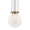 Lustra cu inaltime reglabila, Sticla Alba, Design LUX, Gunther 43cm