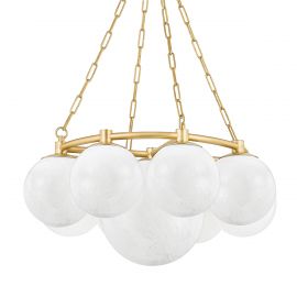 Candelabre, Lustre - Candelabru LUX, Sticla Gravata, Alama, Thornwood