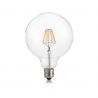 Bec LED, E27 globo d125 08w 3000k cri90 transparent