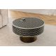 Masute Living - Masuta de cafea rotunda, Mozaic incrustat, Alb-Negru, HARMONY NATURE 60cm