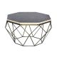 Masute Living - Masuta de cafea rotunda, Mozaic incrustat, Alb-Negru, DIAMOND BONE INLAY 70cm