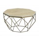 Masuta de cafea rotunda, Travertin, Bej, DIAMOND 70cm