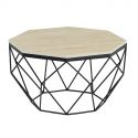 Masuta de cafea rotunda, Travertin, Bej, DIAMOND 70cm