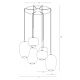 Pendule, Lustre suspendate - Lustra cu 6 Pendule, Sticla, Fumuriu, 6XG9 Pendant