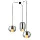 Pendule, Lustre suspendate - Lustra cu 3 Pendule, Sticla, Fumuriu, 3XG9 Pendant