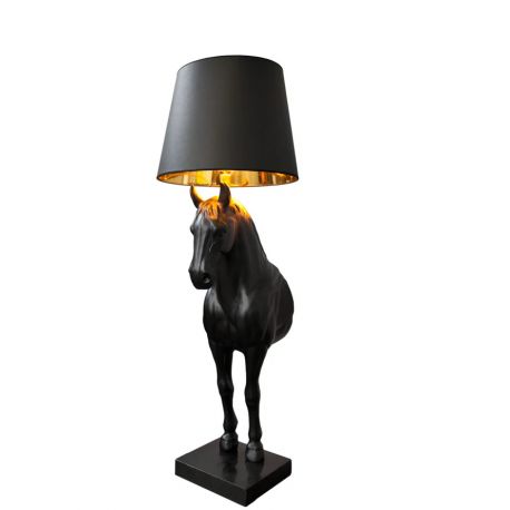 Lampadare - Lampa decorativa de podea, Cal, Negru, BLACK BEAUTY 130cm