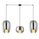 Lustra cu 3 Pendule, Sticla, Fumuriu, 3XG9 Pendant LINE