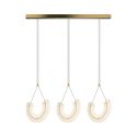 Lustra cu 3 Pendule LED, Aluminiu, Auriu, Deco Line