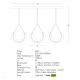 Pendule, Lustre suspendate - Lustra cu 3 Pendule LED, Aluminiu, Auriu, Deco Line