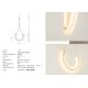 Pendule, Lustre suspendate - Lustra, Pendul LED, Modern, Aluminiu, Auriu, Deco