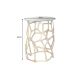 Masute Living - Masuta Laterala, Aluminiu, Auriu, Sticla, Negru, LIQUID GEOMETRIE 50cm