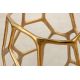 Masute Living - Masuta Laterala, Aluminiu, Auriu, Sticla, Negru, LIQUID GEOMETRIE 50cm