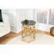 Masute Living - Masuta Laterala, Aluminiu, Auriu, Sticla, Negru, LIQUID GEOMETRIE 50cm