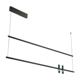 Pendule, Lustre suspendate - Lustra cu Iluminat LED Sus si Jos, MARBLE BLACK