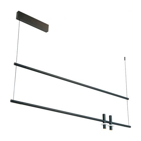 Pendule, Lustre suspendate - Lustra cu Iluminat LED Sus si Jos, MARBLE BLACK