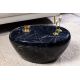 Masute Living - Masuta de cafea Extravaganta, Aluminiu, Negru, STONE 75cm