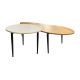 Masute Living - Set de 2 Masute de Cafea, Lemn, Marmura, ADLON