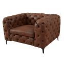 Fotoliu design Chesterfield, Microfibra, Maro Antic, MODERN BAROCK