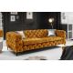 Canapele - Canapea design Chesterfield, Catifea, Galben Mustar, MODERN BAROCK