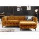 Canapele - Canapea design Chesterfield, Catifea, Galben Mustar, MODERN BAROCK