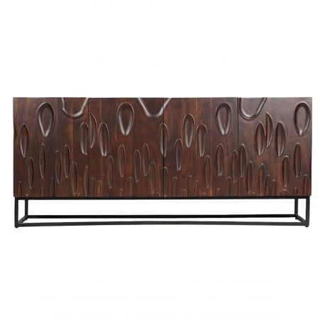 Comode - Comoda cu model 3D, Lemn Salcam, Maro, DUNE 175cm