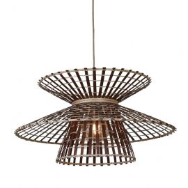 Pendule, Lustre suspendate - Lustra/Pendul Eco, Bambus, Machu Picchu, natural/maro