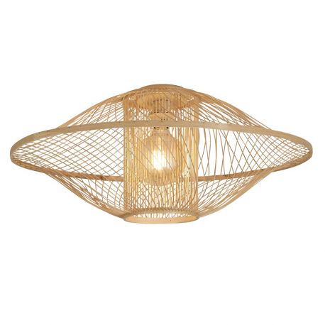 Plafoniere - Plafoniera Eco, Bambus, Maui natural, L