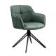 Seturi scaune, HoReCa - Set 2 scaune Pivotante, Piele Naturala, Verde, Euphoria