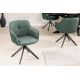 Seturi scaune, HoReCa - Set 2 scaune Pivotante, Piele Naturala, Verde, Euphoria