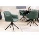 Seturi scaune, HoReCa - Set 2 scaune Pivotante, Piele Naturala, Verde, Euphoria