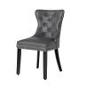 Set 2 scaune Stil Baroc, Piele Sintetica, Negru Vintage, CASTLE