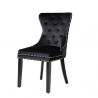 Set 2 scaune Stil Baroc, Catifea, Negru, CASTLE